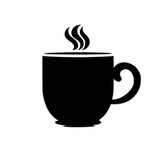 coffee, cup, drink, tea, cafe, hot, mug, vector, espresso, white, beverage, breakfast, illustration, icon, saucer, isolated, cappuccino, black, caffeine, steam, symbol, brown, restaurant, mocha, choco