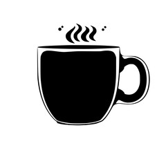 coffee, cup, drink, tea, cafe, hot, mug, vector, espresso, white, beverage, breakfast, illustration, icon, saucer, isolated, cappuccino, black, caffeine, steam, symbol, brown, restaurant, mocha, choco