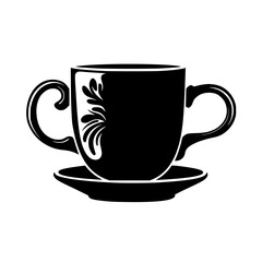 coffee, cup, drink, tea, cafe, hot, mug, vector, espresso, white, beverage, breakfast, illustration, icon, saucer, isolated, cappuccino, black, caffeine, steam, symbol, brown, restaurant, mocha, choco