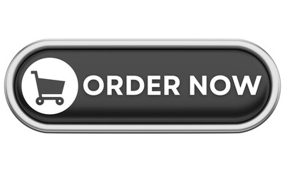  order now button black 3d button - 1