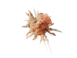 Fire explosion effect element. 3D render.