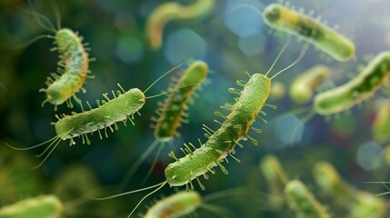 Naklejka premium Bacterial physiology , digital photography