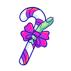 Striped Candy Sugar Cane