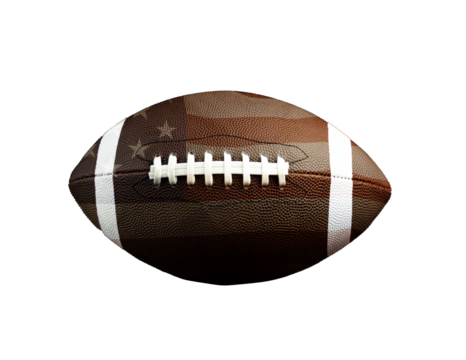 Transparent background American flag football 