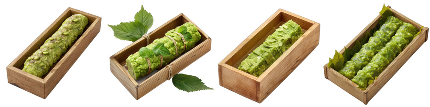 Wooden Box Full Of Wasabi Hyperrealistic Highly Detailed Isolated On Transparent Background Png