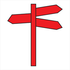 Signpost icon, direction icon vector isolated seet on white background.