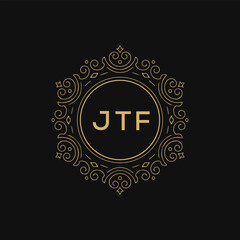 JTF  logo design template vector. JTF Business abstract connection vector logo. JTF icon circle logotype.
