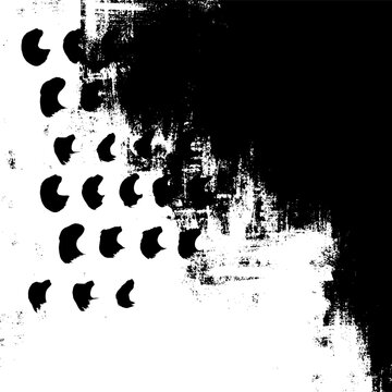 Abstract black and white mask design. Creative drawn backdrop. Grunge graphics universal use isolated