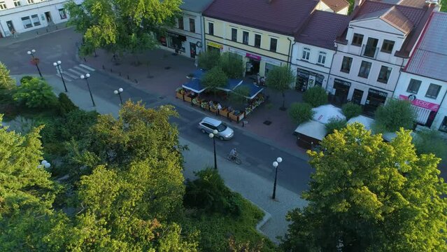 Plac Wolnosci Centrum Biala Podlaska Downtown Aerial View Poland
