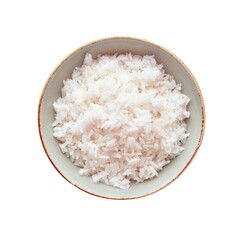 Staple food A bowl of white rice, a comfort dish on a transparent background
