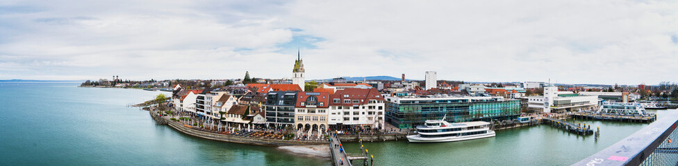 panorama of the port of Friedrichshafen (Germany)