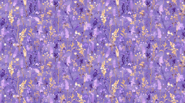 Lavender fields forever, vibrant purples in seamless calm,