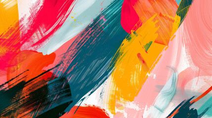 A colorful abstract design, where each brushstroke tells a story,