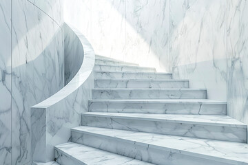 White marble classic staircase light at the top - 780687511