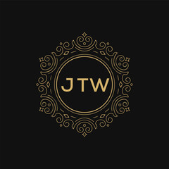 JTW  logo design template vector. JTW Business abstract connection vector logo. JTW icon circle logotype.
