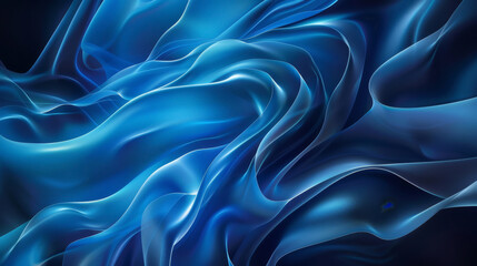 Obraz premium Abstract concept of digital evolution, with blue tech waves morphing into complex patterns of growth,