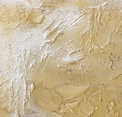 Abstract gold white acrylic texture background. Painting background.