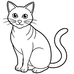 Obraz premiumCute cat icon vector illustration. 
