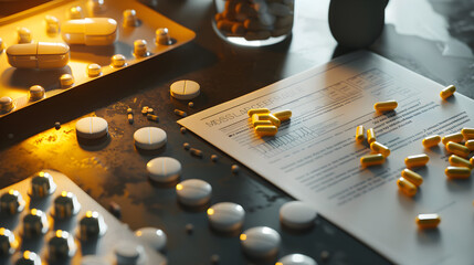 Complex World of Multiple Sclerosis Therapy: Medications and Treatment Directions Displayed - obrazy, fototapety, plakaty