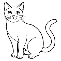 Obraz premiumCute cat icon vector illustration. 