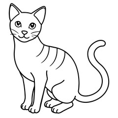 Fototapeta premiumCute cat icon vector illustration. 