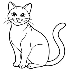 Fototapeta premiumCute cat icon vector illustration. 
