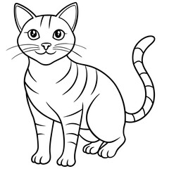 Fototapeta premiumCute cat icon vector illustration. 