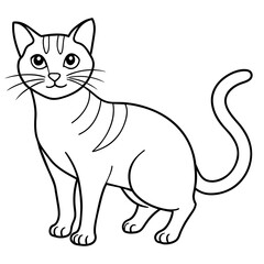 Fototapeta premiumCute cat icon vector illustration. 