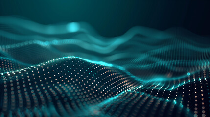 Blue Abstract Digital Dot Technology Background