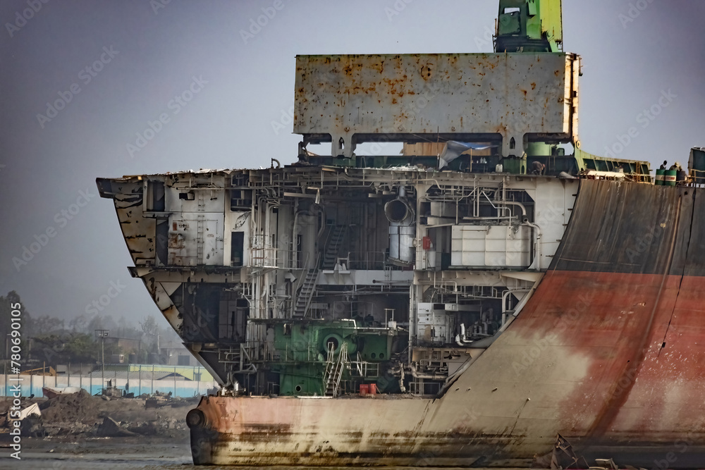 Wall mural ship breaking yard in bangladesh chittagong