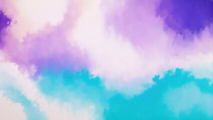 Purple, Sky blue, and Brown colors Strokes of bright painting Beautiful background