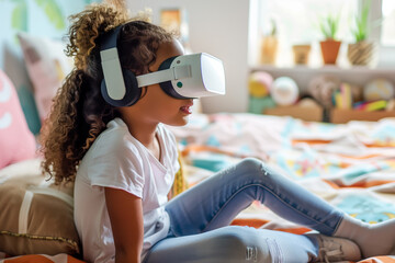 Unterhaltung mit VR Brille - obrazy, fototapety, plakaty