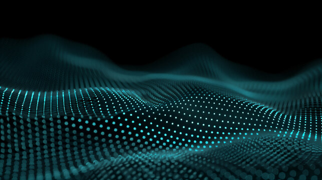 Blue Abstract Digital Dot Technology Background