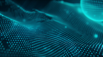 Blue Abstract Digital Dot Technology Background