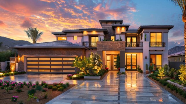 beautiful luxury mansion style house
