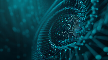 Blue Abstract Digital Dot Technology Background