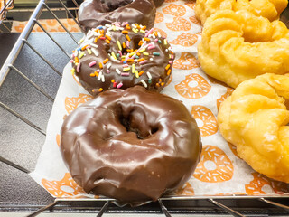 Donuts in bakery
