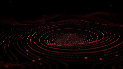 Red Abstract Digital Dot Technology Background