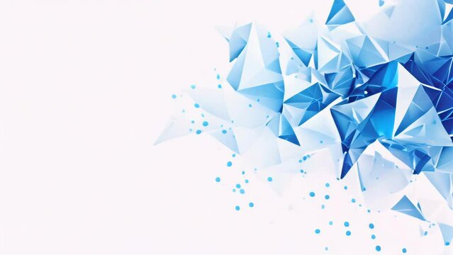 Abstract polygonal space low poly background with connecting dots and lines on white. Network and connection concept