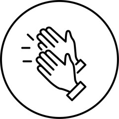 Applause Clapping hands gesture icon in black 