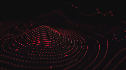 Red Abstract Digital Dot Technology Background
