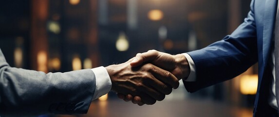 depiction of a professional handshake - Powered by Adobe