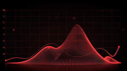 Red Abstract Digital Dot Technology Background