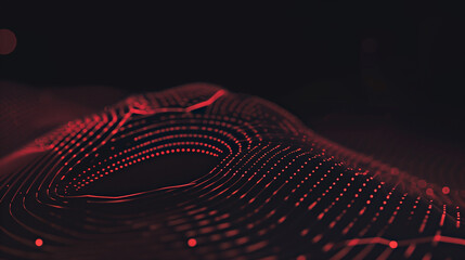 Red Abstract Digital Dot Technology Background