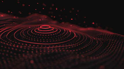Fototapeta na wymiar Red Abstract Digital Dot Technology Background
