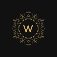 W  logo design template vector. W Business abstract connection vector logo. W icon circle logotype.
