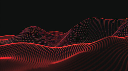 Red Abstract Digital Dot Technology Background