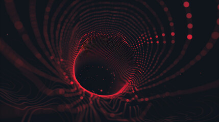 Red Abstract Digital Dot Technology Background