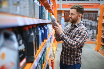 A customer at an auto parts store