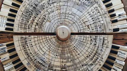 Comprehensive Circular Chart of Music Theory, Illustrated and Detailed - obrazy, fototapety, plakaty
